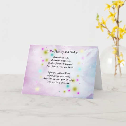 赤ちゃんまたは子供のための追悼カード カード (黄色い花)