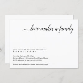 赤ちゃんまたは幼児の養子縁組シャワー招待状 招待状