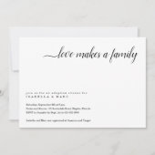 赤ちゃんまたは幼児の養子縁組パーティー招待状 招待状 (正面)