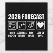 赤ちゃんもうすぐ!2026年予測 赤ちゃん命名式のプレゼント ジョーク ワインラベル (シングルラベル)