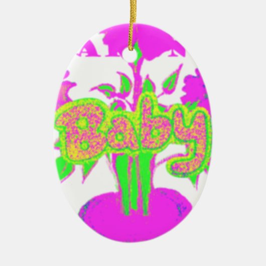 赤ちゃんもハクナマタタ セラミックオーナメント (正面)