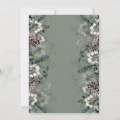 赤ちゃんよ、外は寒いよ。冬のベイビーシャワー 招待状 (裏面)