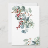 赤ちゃんよ、外は寒いよ。冬のベイビーシャワー 招待状 (裏面)