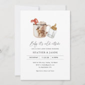 赤ちゃんよ、寒い外はコージーな冬のベイビーシャワー 招待状 (正面)