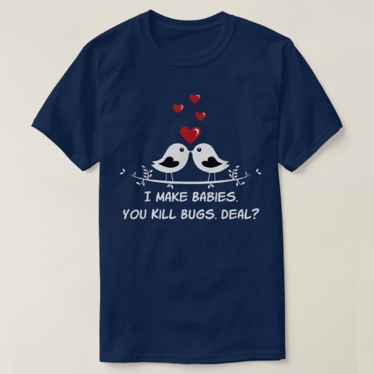 赤ちゃんを作るユーモア 新婚 妻 面白い 花嫁 へ Tシャツ (デザイン正面)
