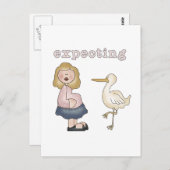 赤ちゃんを待つ - コウテイバスケットTシャツとギフト ポストカード (正面/裏面)