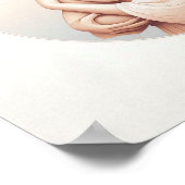 赤ちゃんを抱く母のミニマルパステルアート ポスター (角)