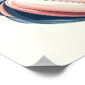 赤ちゃんを抱く母のミニマルパステルアート ポスター (角)