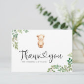 赤ちゃんを歓迎するベビーシャワーのサンクスカード サンキューカード (スタンド正面)