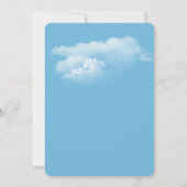 赤ちゃんを籠に入れたコウテイペンギン 招待状 (裏面)