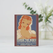 赤ちゃんを育てる WPA ポスター ポストカード (スタンド正面)