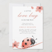 赤ちゃんを迎える小さな虫がやってくる！ベイビーシャワー 招待状 (正面)