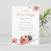 赤ちゃんを迎える小さな虫がやってくる！ベイビーシャワー 招待状 (スタンド正面)