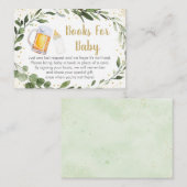 赤ちゃんを迎える グリーンのブックリクエスト エンクロージャーカード (正面/裏面)