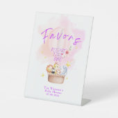 赤ちゃんアニマルサファリをピンクの熱気球で引き立てる 台座サイン (正面)