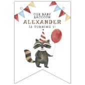 赤ちゃんアライグマの1歳の誕生日 バンティングフラッグ (第2の旗)