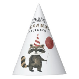 赤ちゃんアライグマの1歳の誕生日 パーティーハット