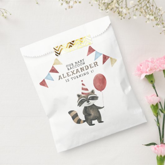 赤ちゃんアライグマの1歳の誕生日 フェイバーバッグ (封をした状態)