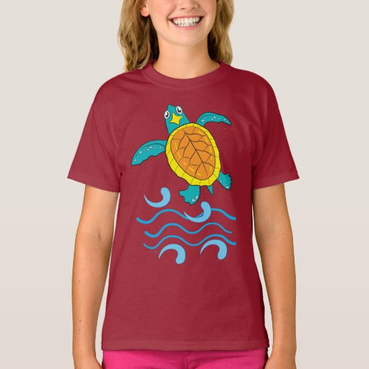 赤ちゃんウミガメ Tシャツ (正面)