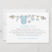 赤ちゃんエレガントのお感謝してい着物を着る サンキューカード (正面)