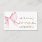赤ちゃんエレガントガールのためのシックなピンクのコケット弓の本 エンクロージャーカード (正面)
