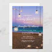 赤ちゃんエレガントシャワービーチライト 招待状 (正面/裏面)