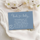 赤ちゃんエレガントシャワーモダン用ブルーボーホーブック エンクロージャーカード