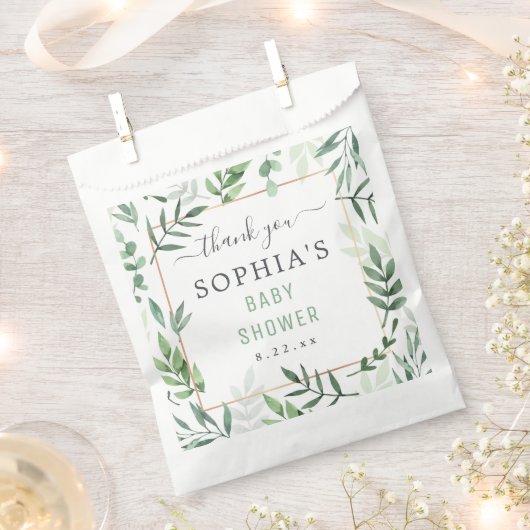 赤ちゃんエレガントシャワー水素朴色植物学 フェイバーバッグ (クリップ留めされた状態)