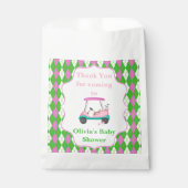 赤ちゃんエレガントシャワー準備ゴルフカートありがとう フェイバーバッグ (正面)