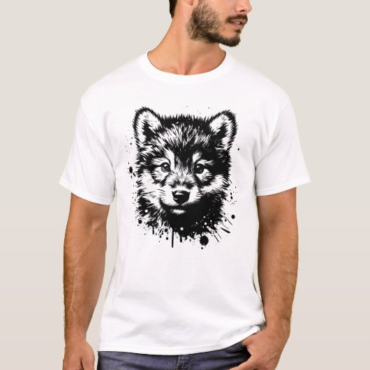 赤ちゃんオオカミ Tシャツ (正面)