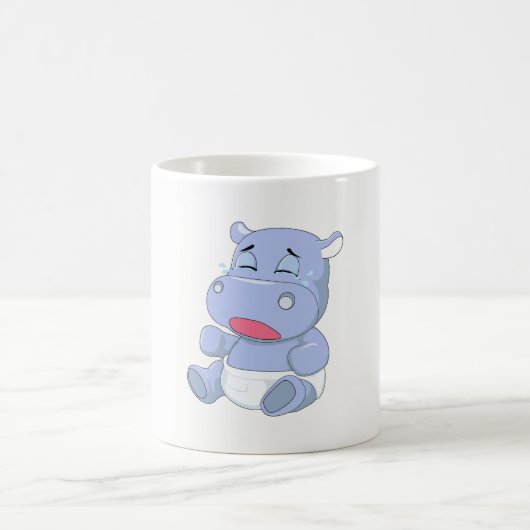 赤ちゃんカバの泣き声 コーヒーマグカップ (中央)