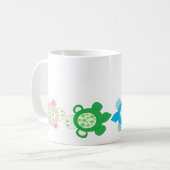 赤ちゃんカメの水中遊泳 コーヒーマグカップ (正面左)