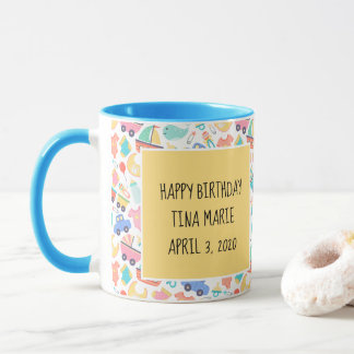 赤ちゃんカラフルのシャワーパーソナライズされた マグカップ