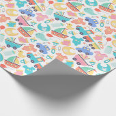 赤ちゃんカラフルのシャワー ラッピングペーパー (角)