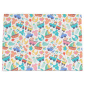 赤ちゃんカラフルのシャワー ラージペーパーバッグ (正面)