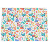 赤ちゃんカラフルのシャワー ラージペーパーバッグ (裏面)