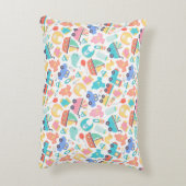 赤ちゃんカラフルのシャワーLtのパーソナライズされた画像 アクセントクッション (裏面(縦))