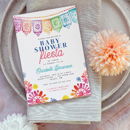 赤ちゃんカラフルシャワーメキシコフェスタ赤ちゃんシャワー 招待状