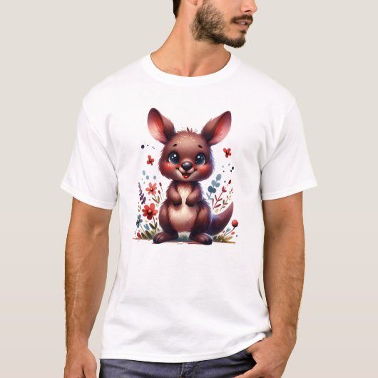 赤ちゃんカンガルー Tシャツ (正面)