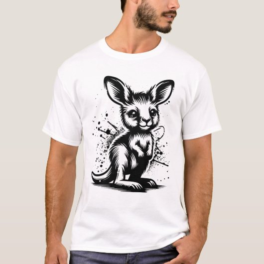 赤ちゃんカンガルー Tシャツ (正面)