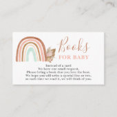 赤ちゃんガールカード用ピンク色のレインボーブック エンクロージャーカード (正面)