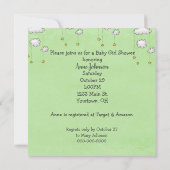 赤ちゃんガールシャワーとカスタム写真 招待状 (裏面)