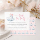 赤ちゃんガールシャワー用かわいいピンクの小さなブーブック 出欠カード