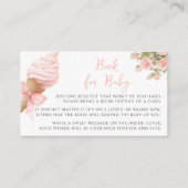 赤ちゃんガールシャワー用ピンクの夏アイスクリームブック エンクロージャーカード (正面)