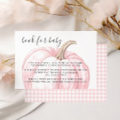 赤ちゃんガールシャワー用ピンクカボチャ本 出欠カード