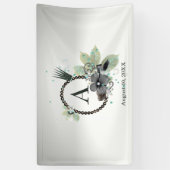 赤ちゃんガールバナーのキラキラの王冠 横断幕 (縦)