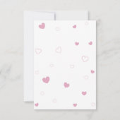 赤ちゃんガールピンク色のバルーン赤ちゃんシャワーを心待ち サンキューカード (裏面)