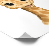 赤ちゃんキリン保育園壁画 ジャングルサファリ動物 ポスター (角)