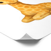 赤ちゃんキリン水彩プリント - ぬいぐらむ壁アートO ポスター (角)