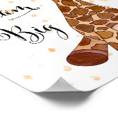 赤ちゃんキリン 夢を大きく 夢見る ベビー壁画 アート ギフト ポスター (角)